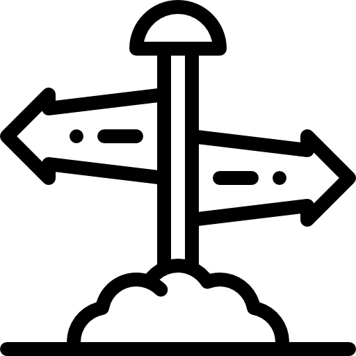 Знак направления Detailed Rounded Lineal иконка
