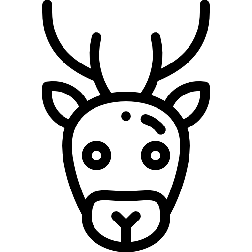 鹿 Detailed Rounded Lineal icon