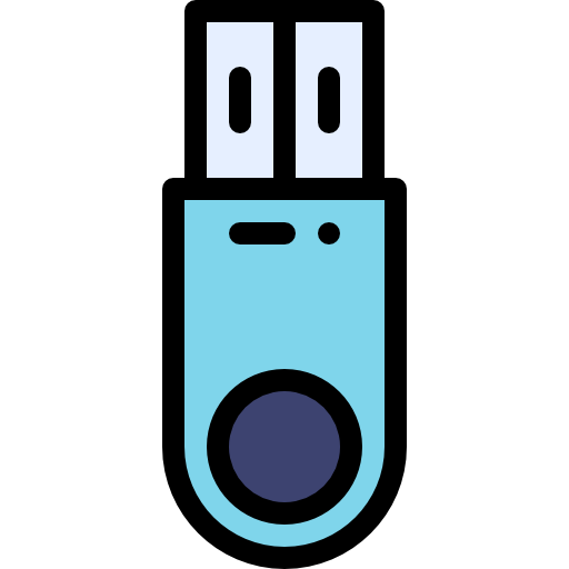 usb Detailed Rounded Lineal color icon