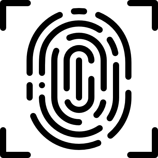 vingerafdruk Detailed Rounded Lineal icoon