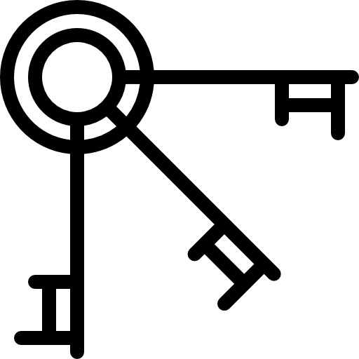키 Detailed Rounded Lineal icon