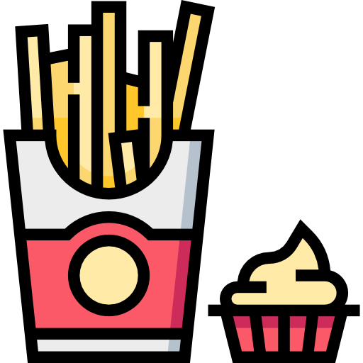 pommes frittes Meticulous Lineal Color icon
