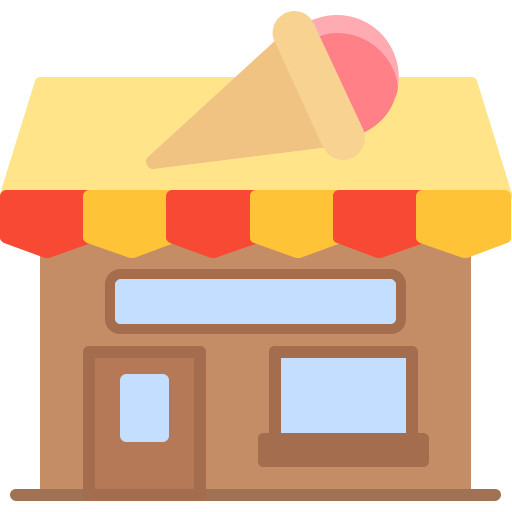 ice cream shop Generic Flat icono