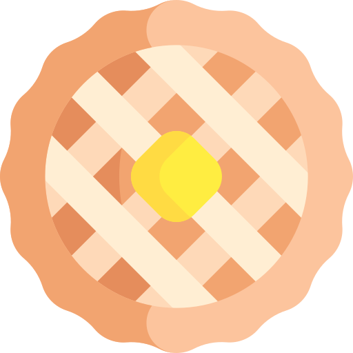 szarlotka Kawaii Flat ikona