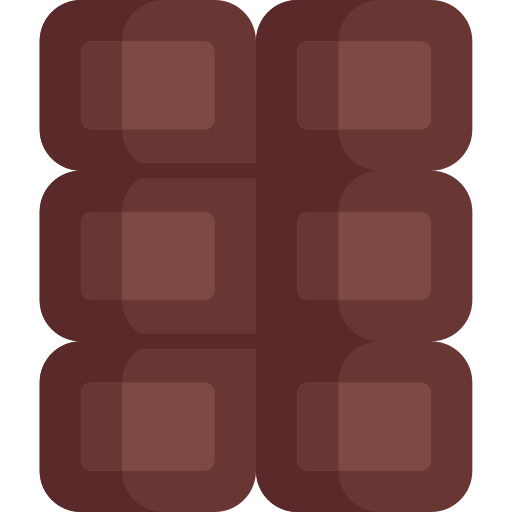 barra de chocolate Kawaii Flat icono