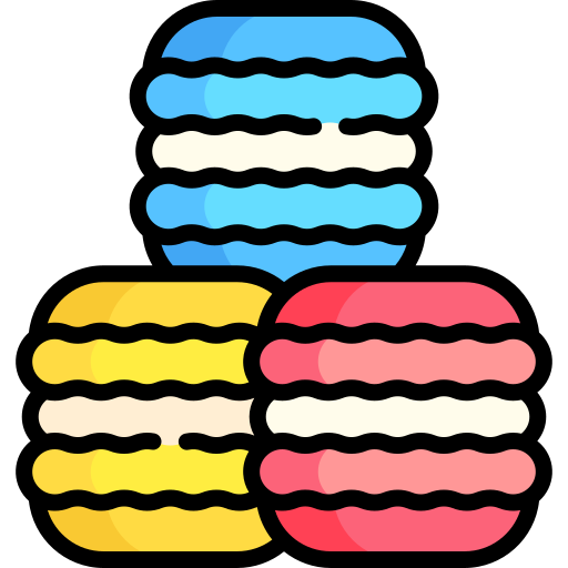 마카롱 Kawaii Lineal color icon