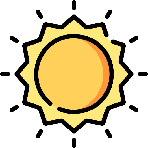 soleado Special Lineal color icono