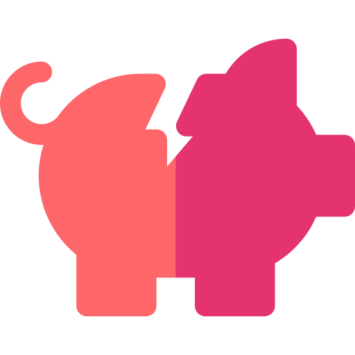 Piggy bank Basic Rounded Flat icon