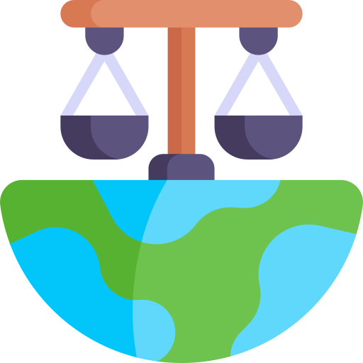 internationales recht Kawaii Flat icon