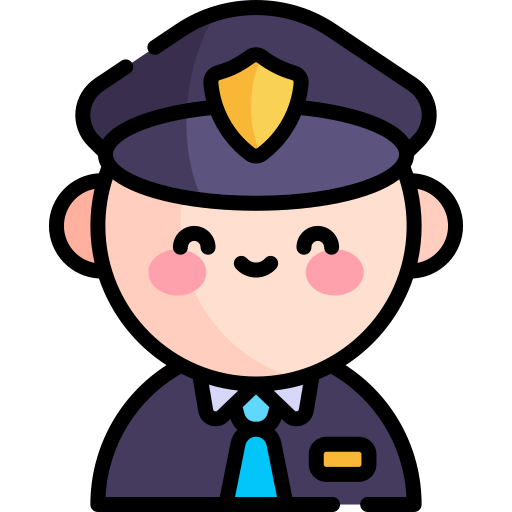 police Kawaii Lineal color Icône