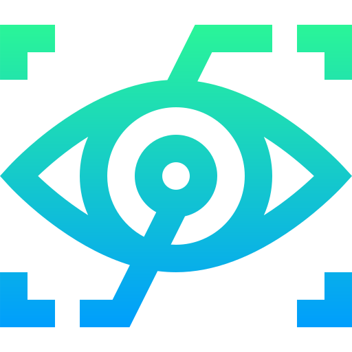 Eye scanner Super Basic Straight Gradient icon