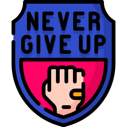 Never give up Special Lineal color icon