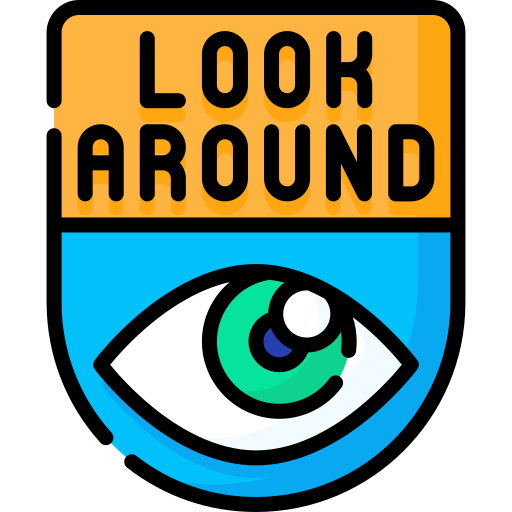Look around Special Lineal color icon