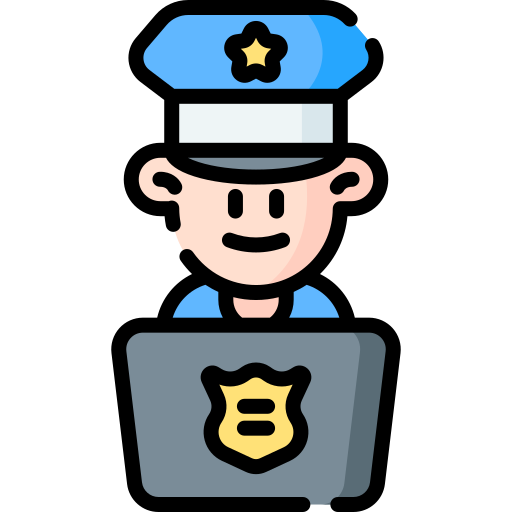 polizia informatica Special Lineal color icona