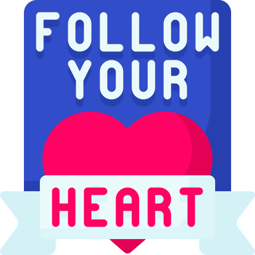 Follow your heart Special Flat icon