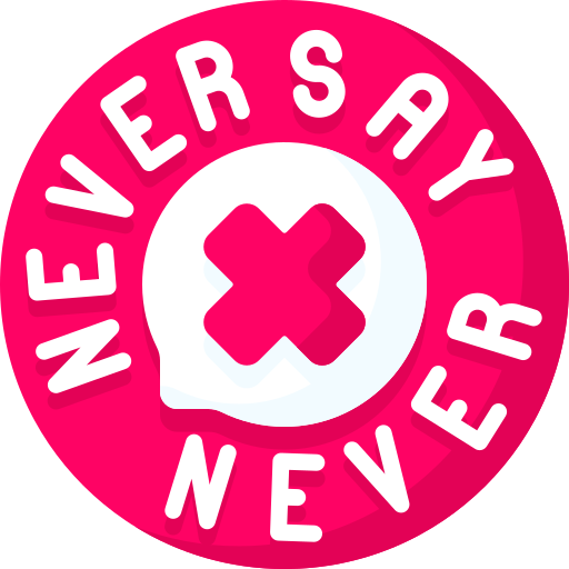 Never say never Special Flat icon