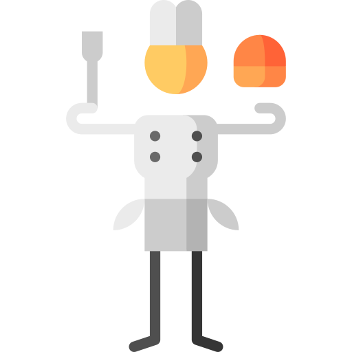 szef kuchni Puppet Characters Flat ikona