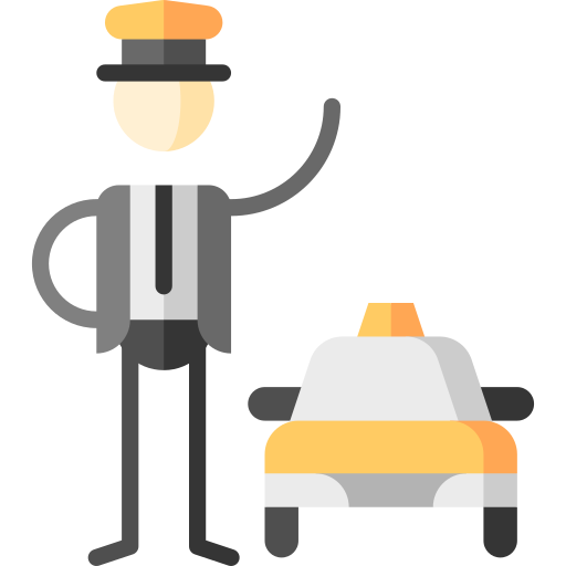 タクシードライバー Puppet Characters Flat icon
