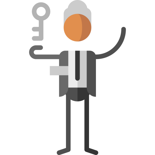 Concierge Puppet Characters Flat icon