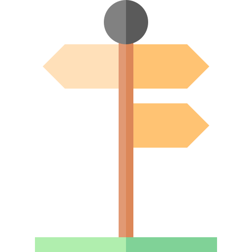 방향 표시 Basic Straight Flat icon