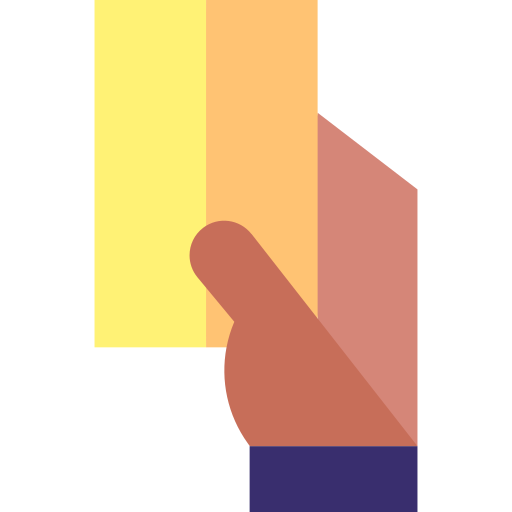 Żółta karta Basic Straight Flat ikona