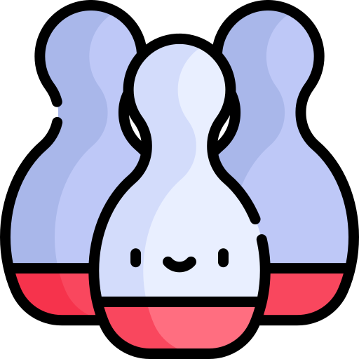 bowling Kawaii Lineal color Icône