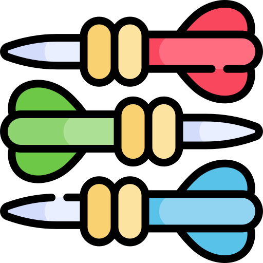 darts Kawaii Lineal color icon
