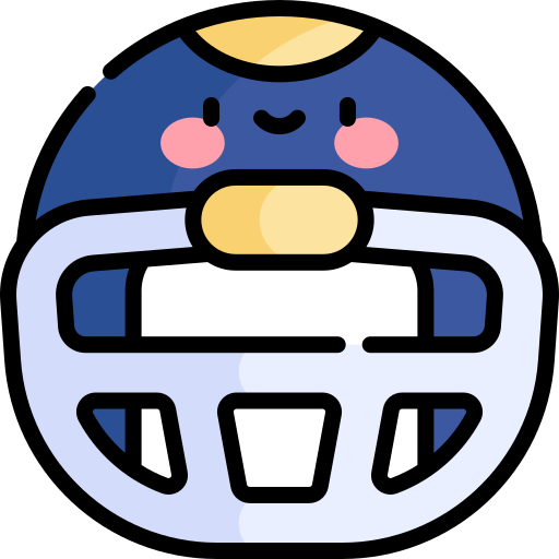 casco da rugby Kawaii Lineal color icona