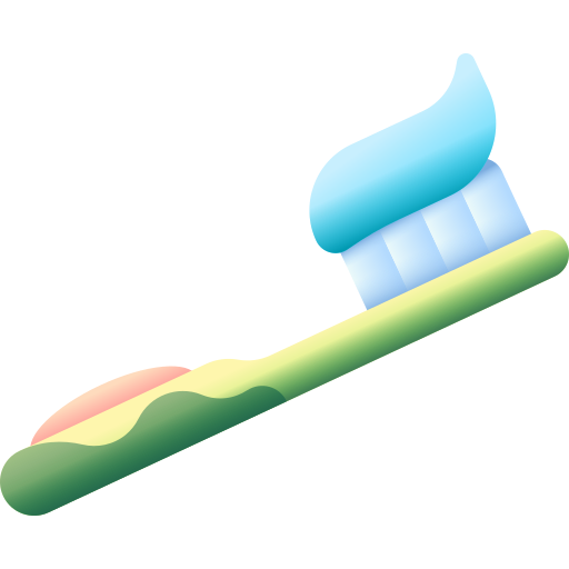 escova de dente 3D Color Ícone