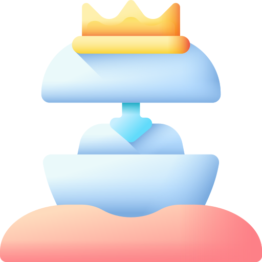 corona dentale 3D Color icona