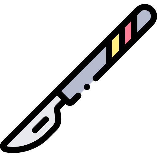 Scalpel Detailed Rounded Lineal color icon