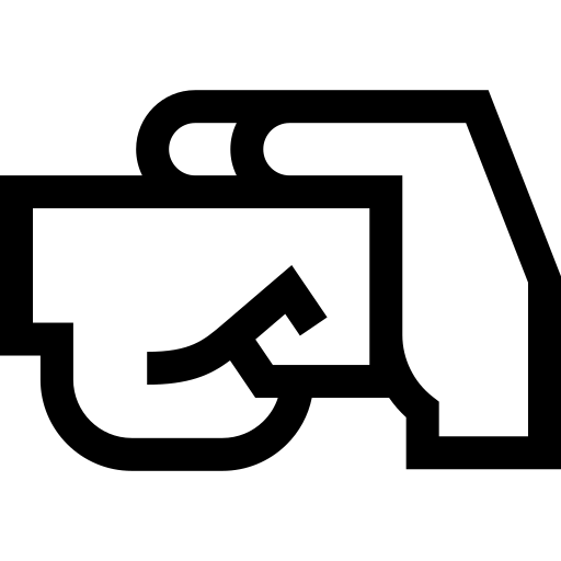 mains Basic Straight Lineal Icône