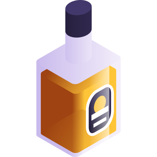 Whiskey Gradient Isometric Gradient icon