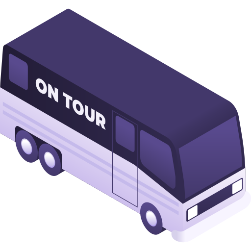 bus turistico Gradient Isometric Gradient icona