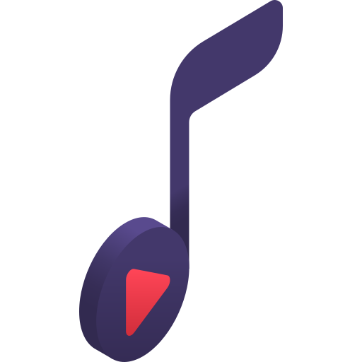 Music video Gradient Isometric Gradient icon