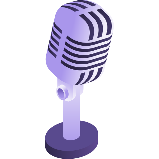Microphone Gradient Isometric Gradient icon
