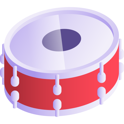 Snare Drum Gradient Isometric Gradient icon