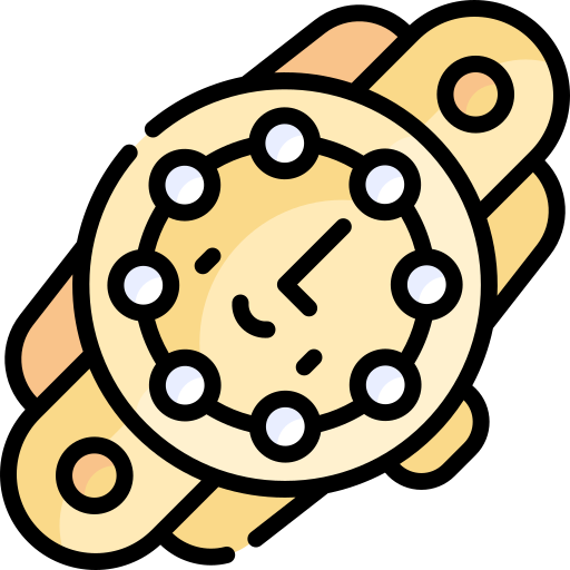 reloj Kawaii Lineal color icono