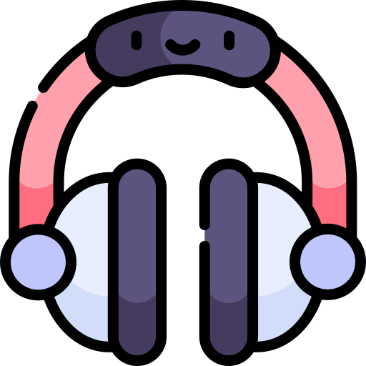 Headphones Kawaii Lineal color icon