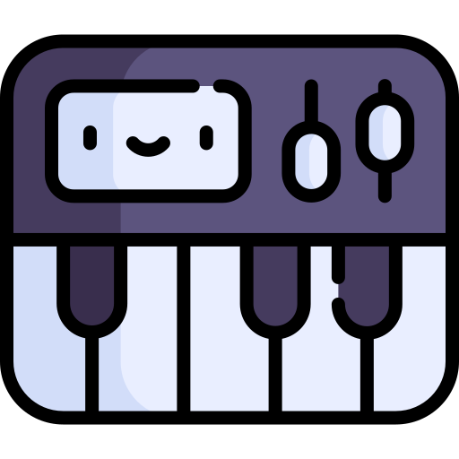 Synthesizer Kawaii Lineal color icon
