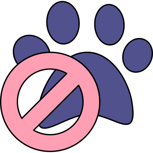 애완 동물 금지 Generic Thin Outline Color icon