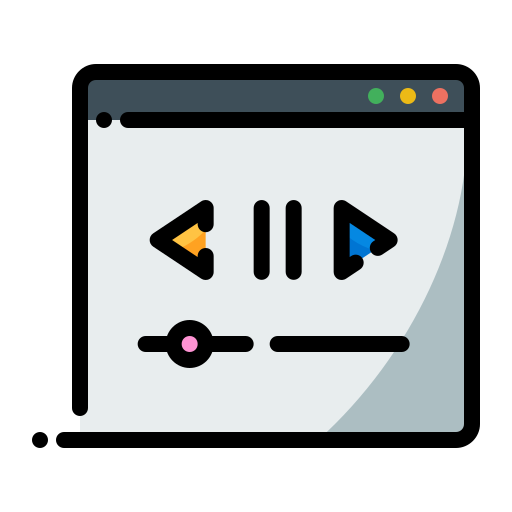 media player Generic Outline Color icon