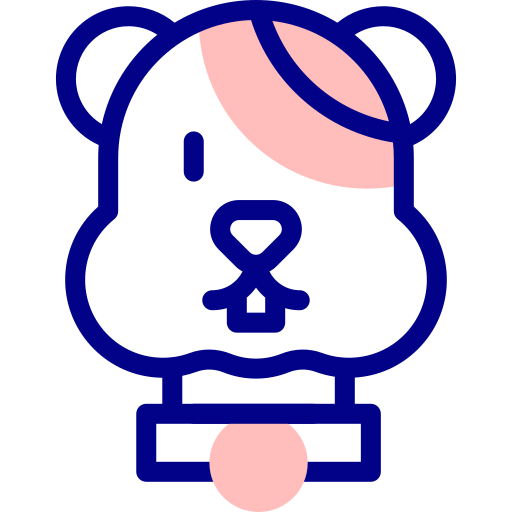 햄스터 Detailed Mixed Lineal color icon