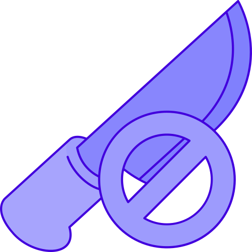 No weapons Generic Thin Outline Color icon