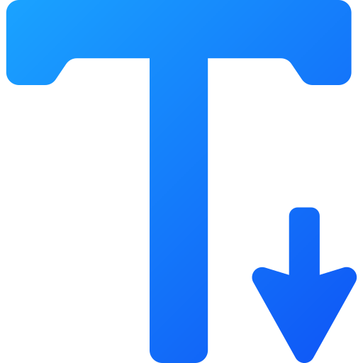 Font size Generic Flat Gradient icon