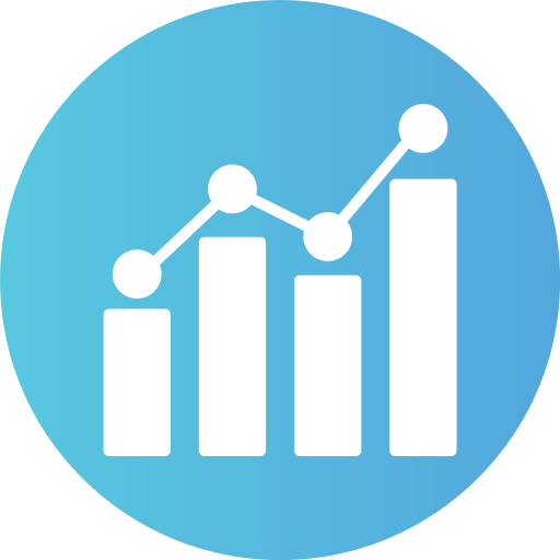 statistica Generic Flat Gradient icona