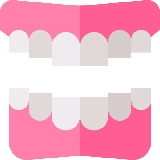 les dents Basic Straight Flat Icône