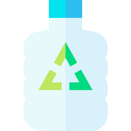 fles recyclen Basic Straight Flat icoon