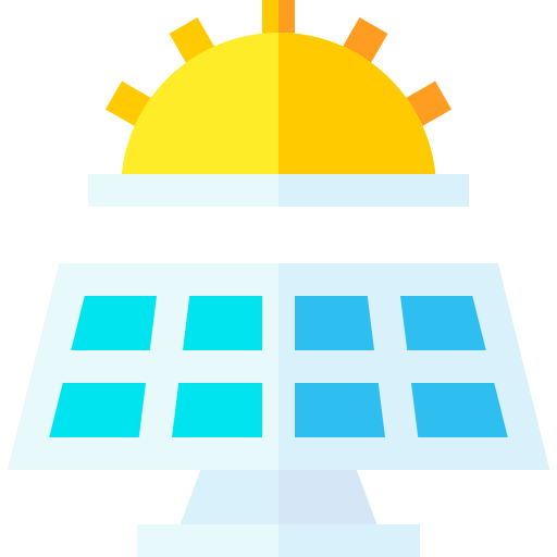 太陽光エネルギー Basic Straight Flat icon