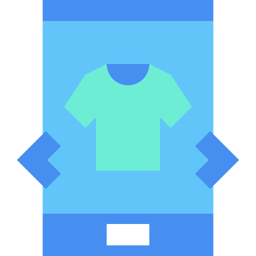 モバイルショッピング Generic Blue icon